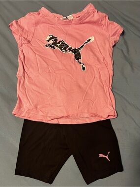 Puma Kids Pink Logo Set